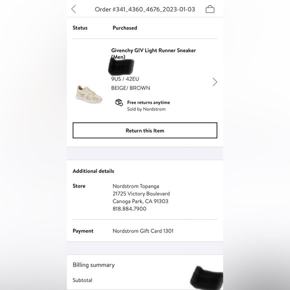 Givenchy Authentic, proof of purchase comes og with box - Picture 4 of 4